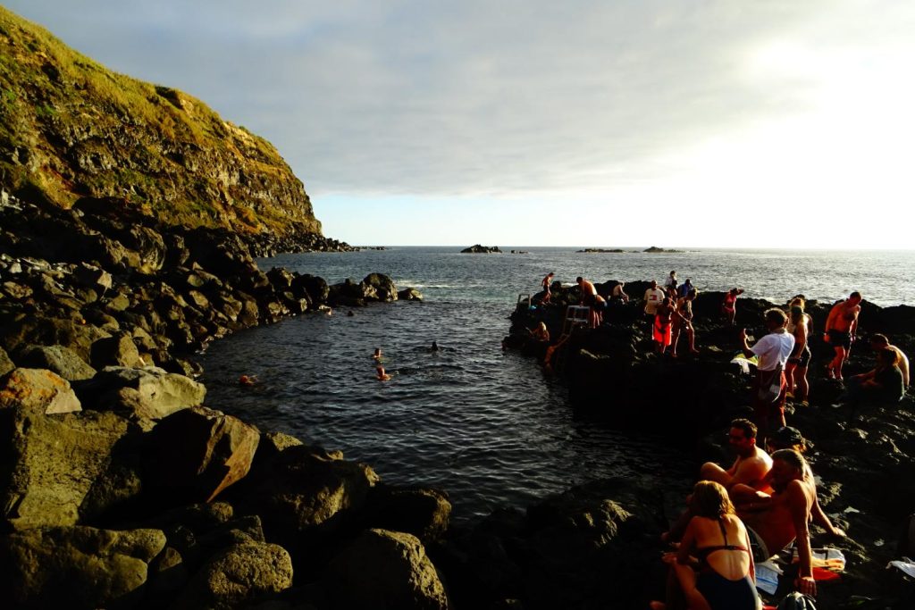 Baños costeros en las Islas Azores
