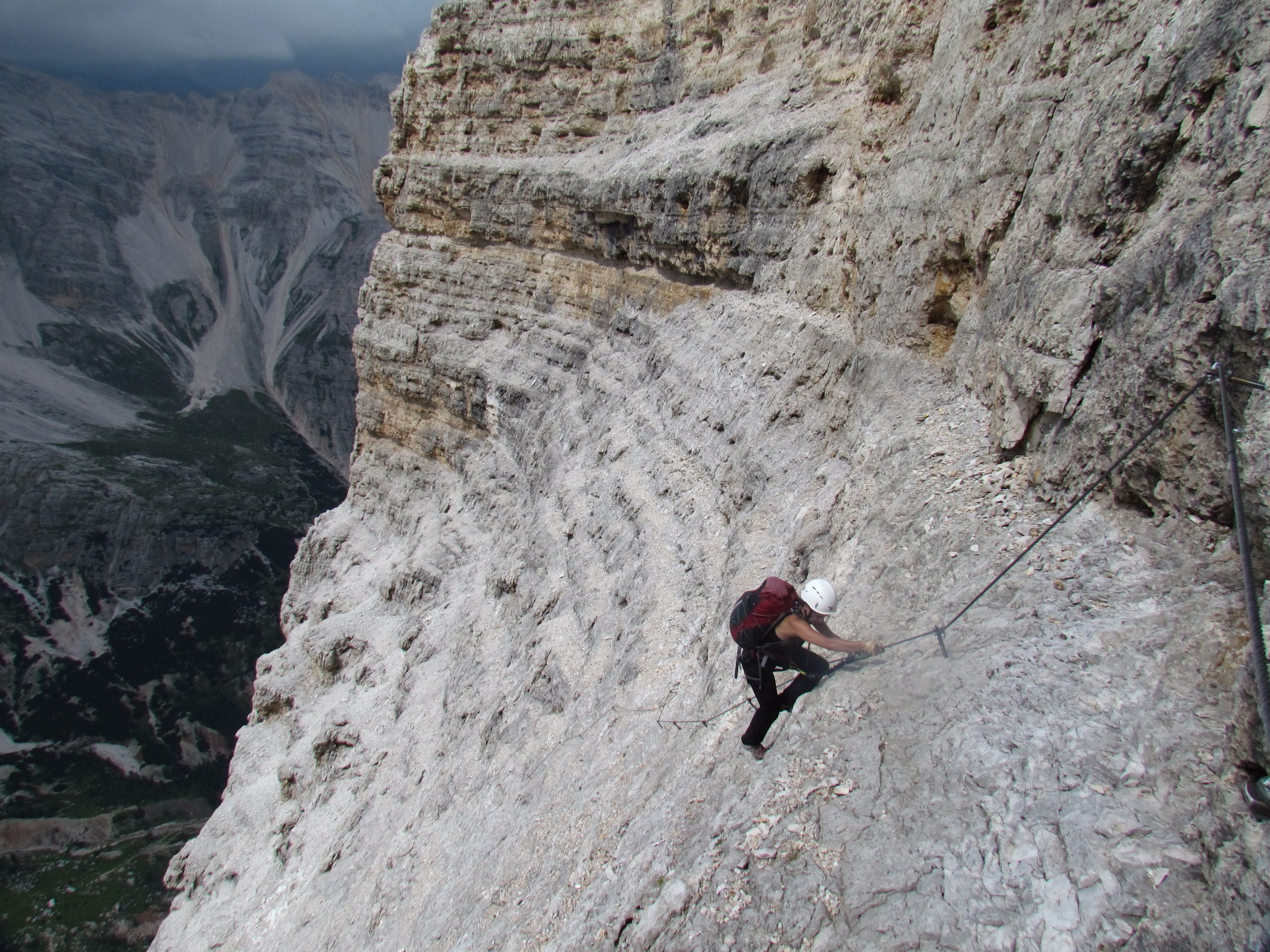 Vía ferrata en los Dolomitas