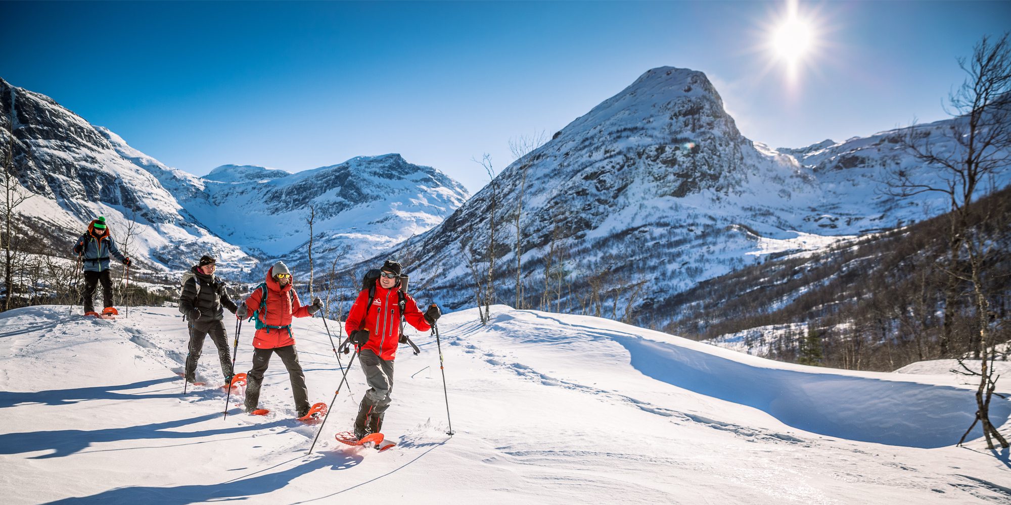 Raquetas en el Círculo Polar Ártico. Noruega, Alpes de Lyngen