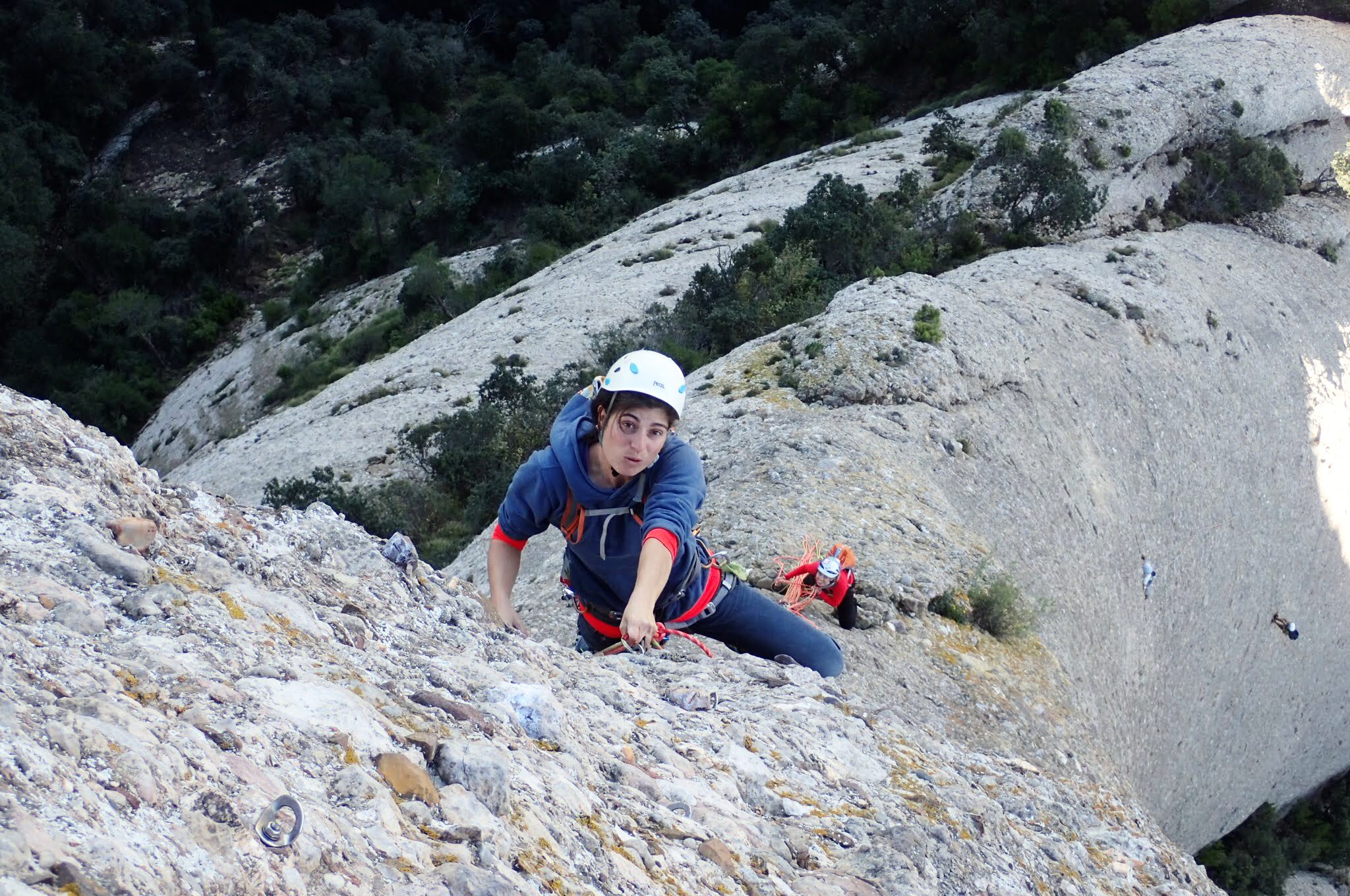 Vía Punsola al Cavall Bernat. Macizo de Montserrat