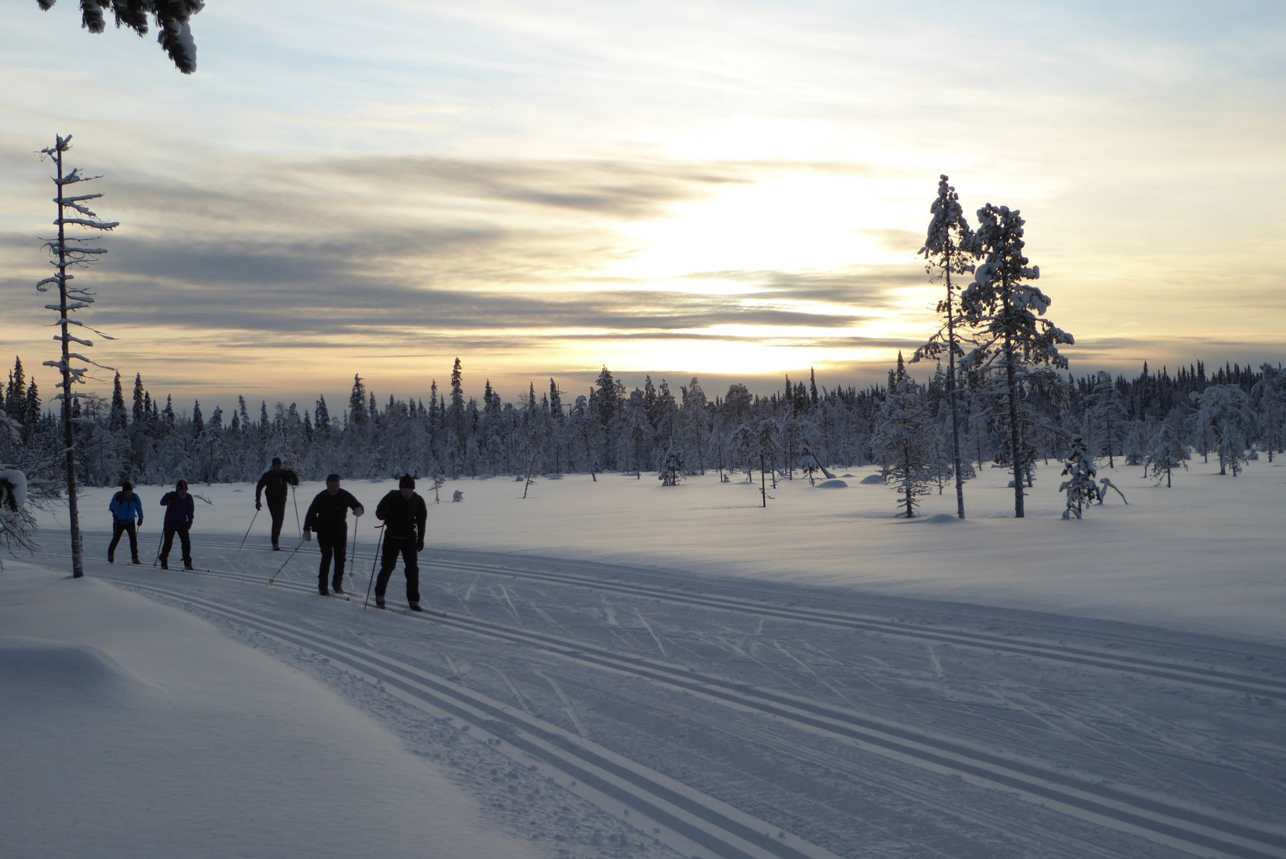 Laponia Finlandesa. Esquí de fondo y auroras boreales. Akaslompolo-Ylläs