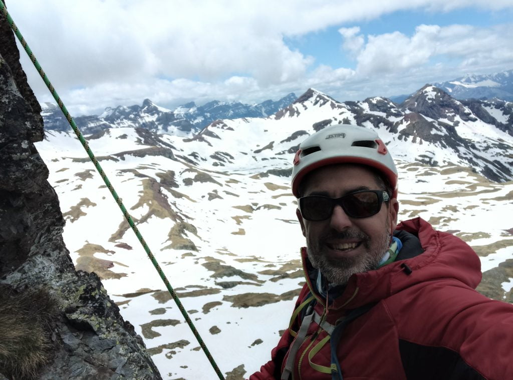 El guía de montaña Íñigo Ayllón disfrutando de sus vacaciones